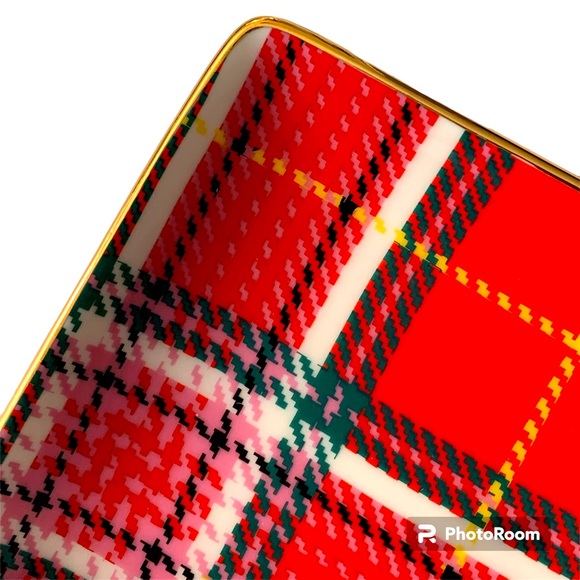 ♠️Kate Spade Christmas Plaid Tray - Picture 2 of 3